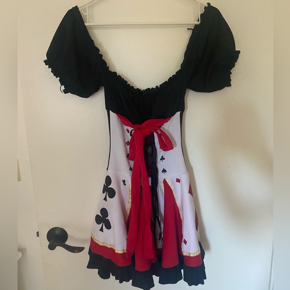 Queen of Hearts Women’s Halloween Costume Dress - Picture 2 of 8